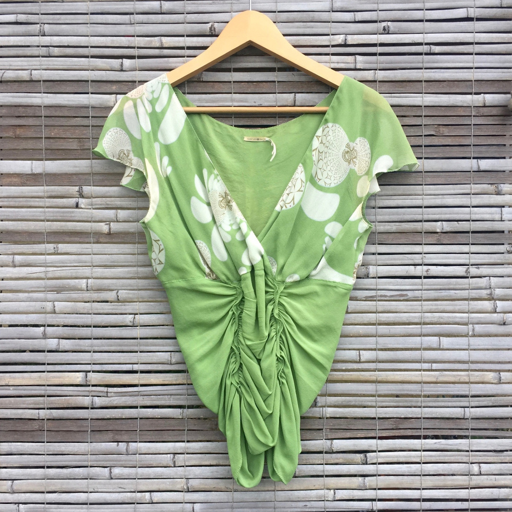 VINTAGE . MAX STUDIO . SILK TOP . ⚠️IMPERFECT⚠️ - Picture 3 of 8